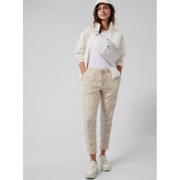 Athleta Natural Speckle Knit Farfallon Jogger Pant S - Picture 1 of 8